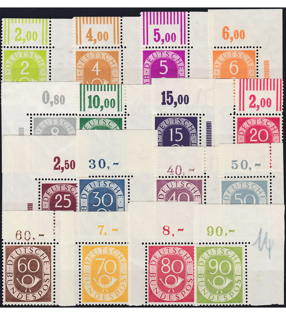 BRD Bund Nr. 123 - 138 postfrischer Eckrandsatz