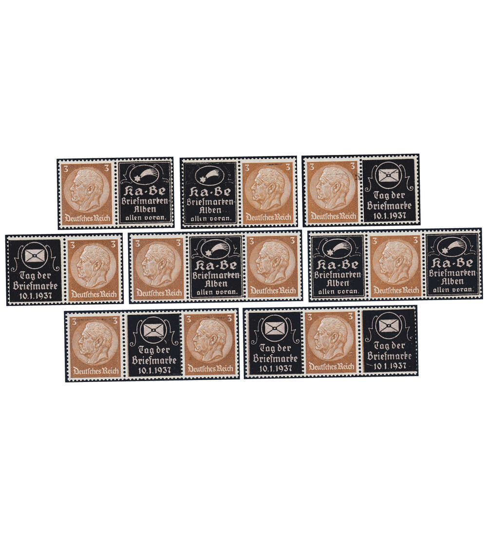 Deutsches Reich Werbe-Zusammendrucke Hindenburg