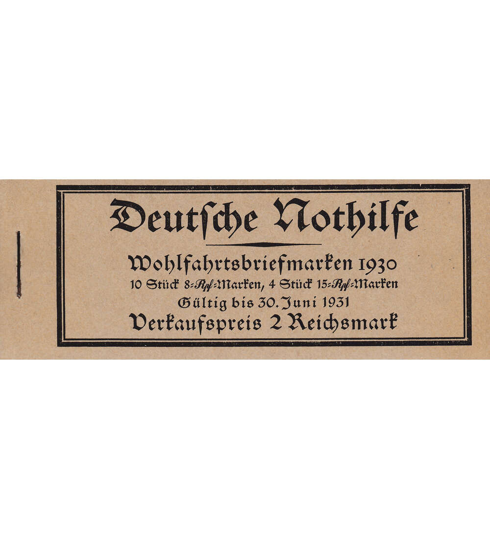 Dt. Reich Markenheftchen Nr. 29.4  Nothilfe 1930 