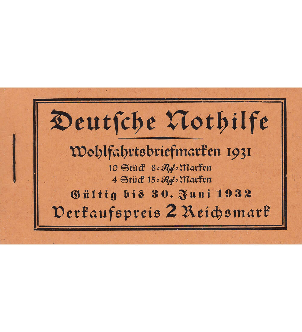 Dt. Reich Markenheftchen Nr. 30.4  Nothilfe 1931 