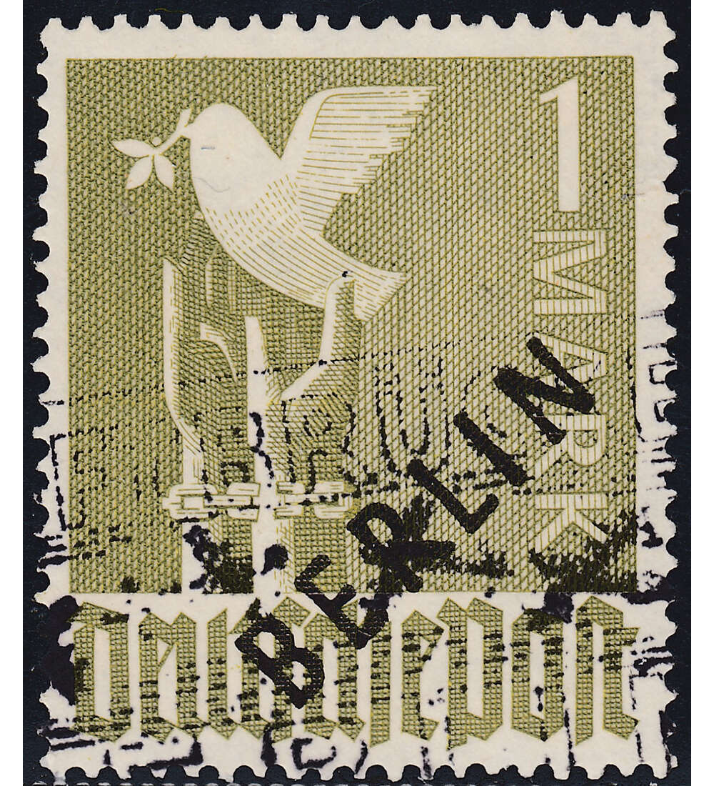 Berlin Nr. 17 gestempelt mit verschobenem Aufdruck