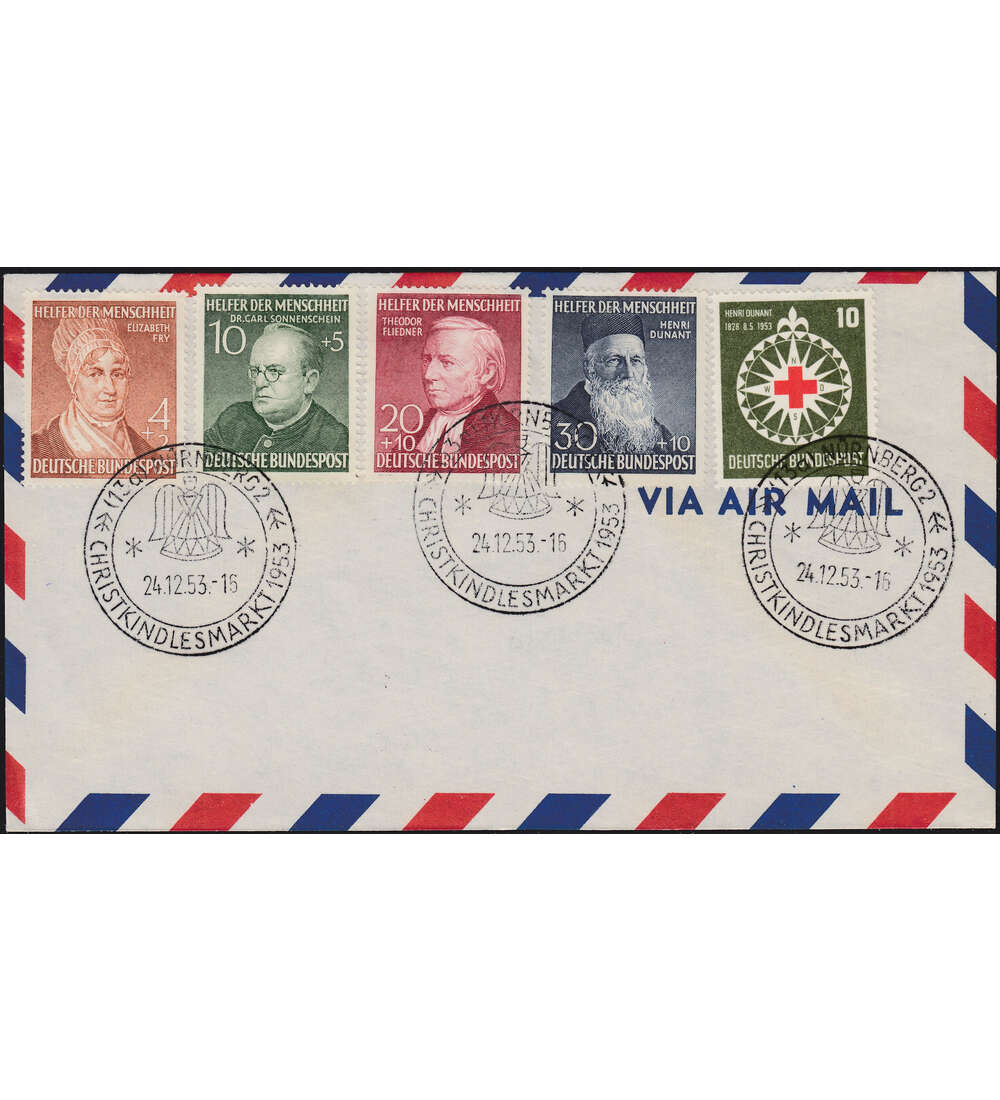 BRD Bund Wohlfahrt 1952 auf Sonderbeleg