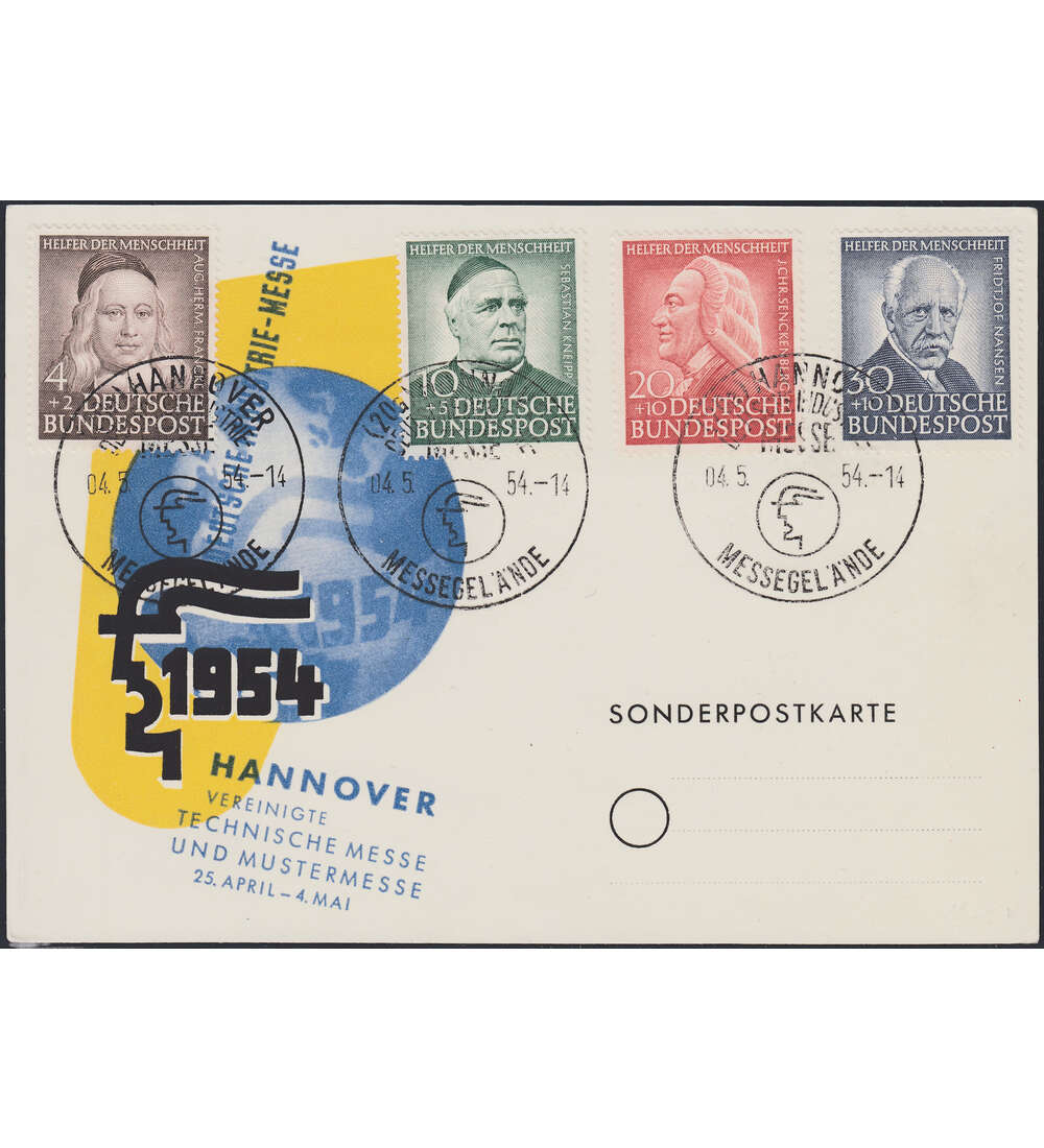 BRD Bund Nr. 173 - 176 auf dekorativer Messekarte