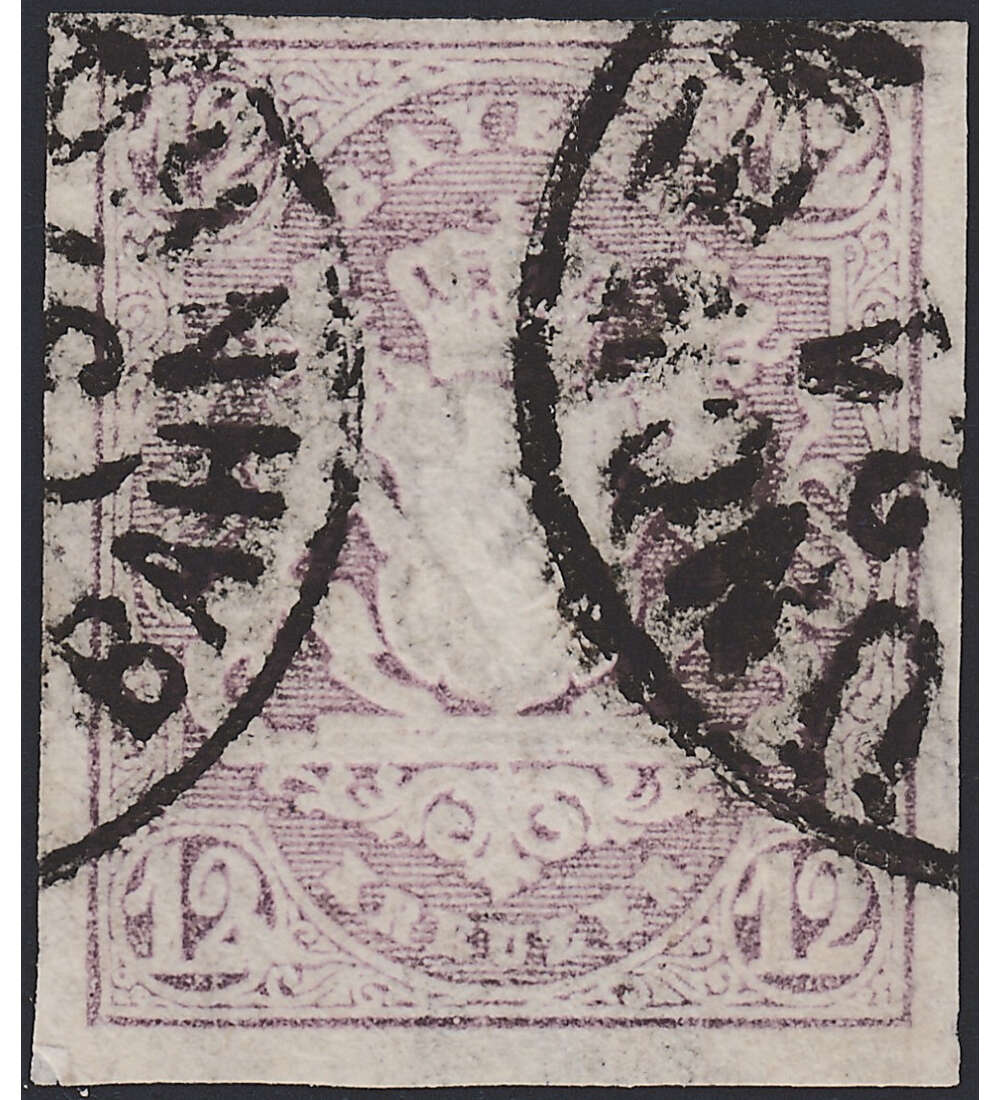 Bayern Nr. 18 I Abart gestempelt geprft, signiert