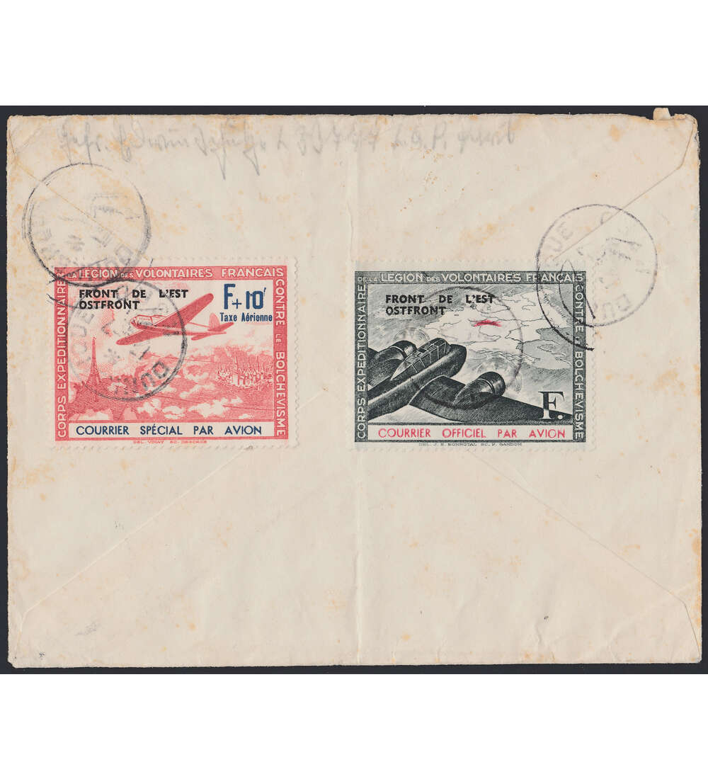 Dt. Besetzung Frankreich Nr. IV - V auf Feldpostbrief