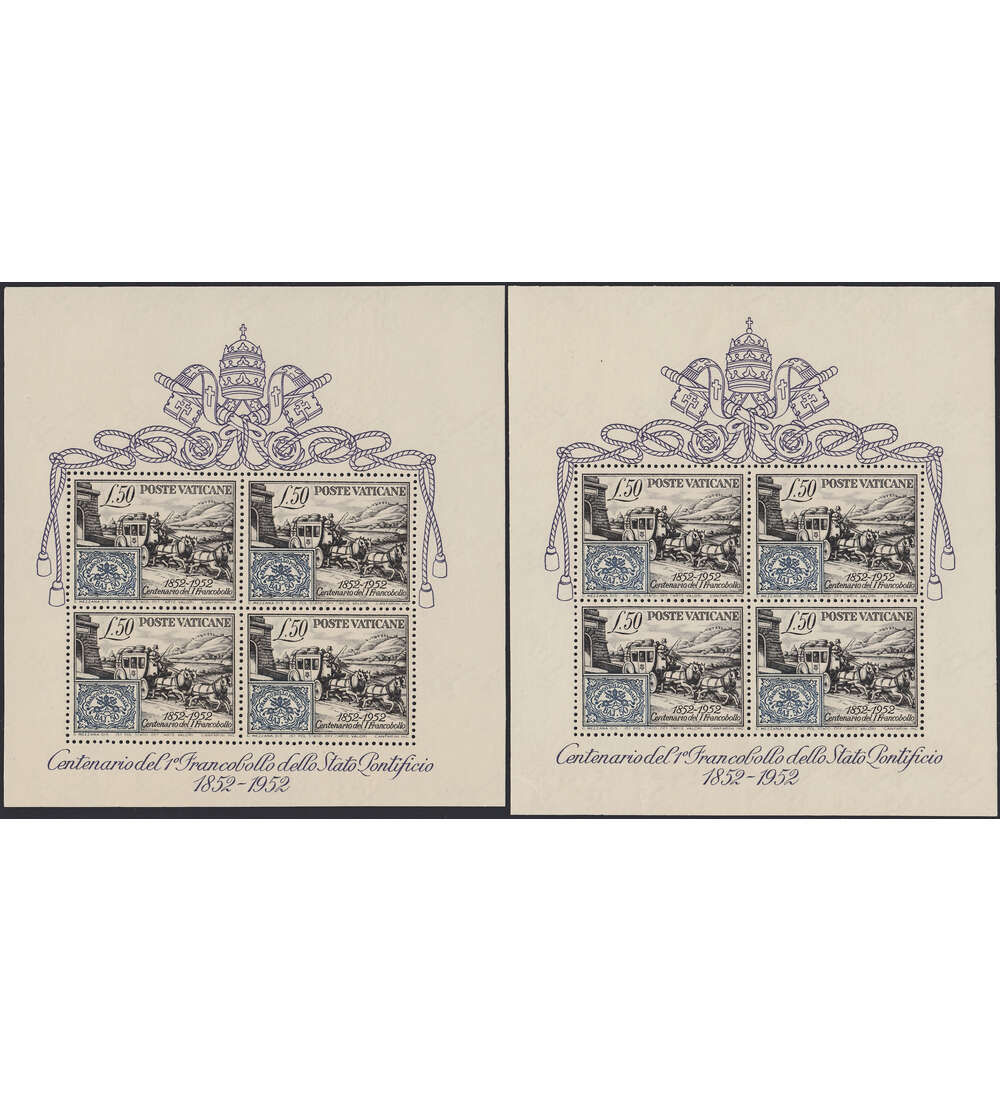 Vatikan Block - Abart Block 1 mit bergre