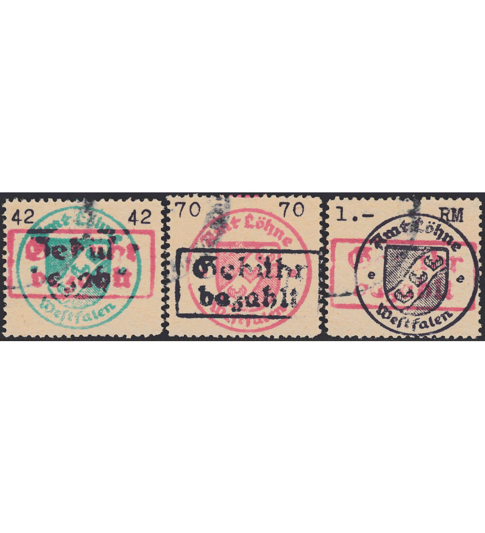 Lokalausgabe - L�hne Nr. 1 - 3 ungebraucht mit Farbfotoattest