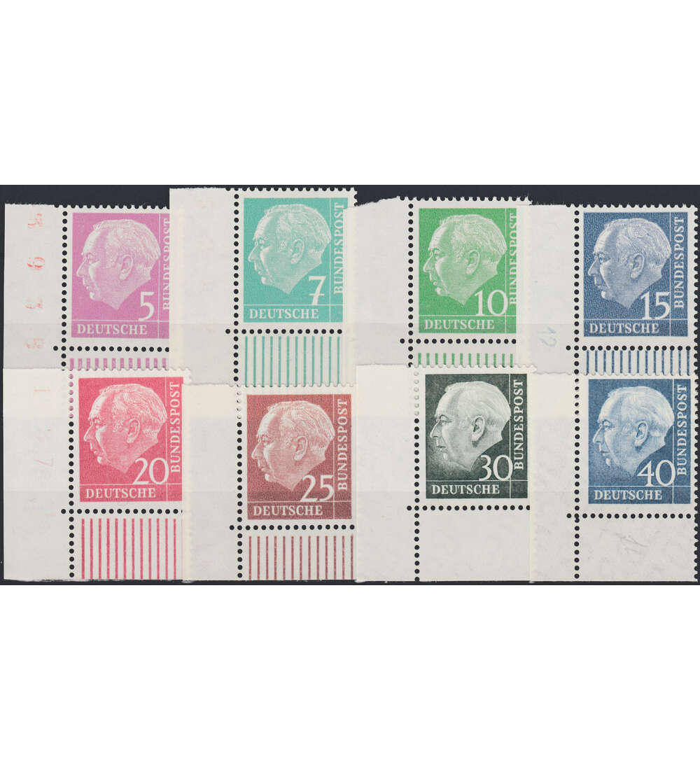 BRD Bund Heuss Lumogen ex Nr. 179-260 y postfrisch **