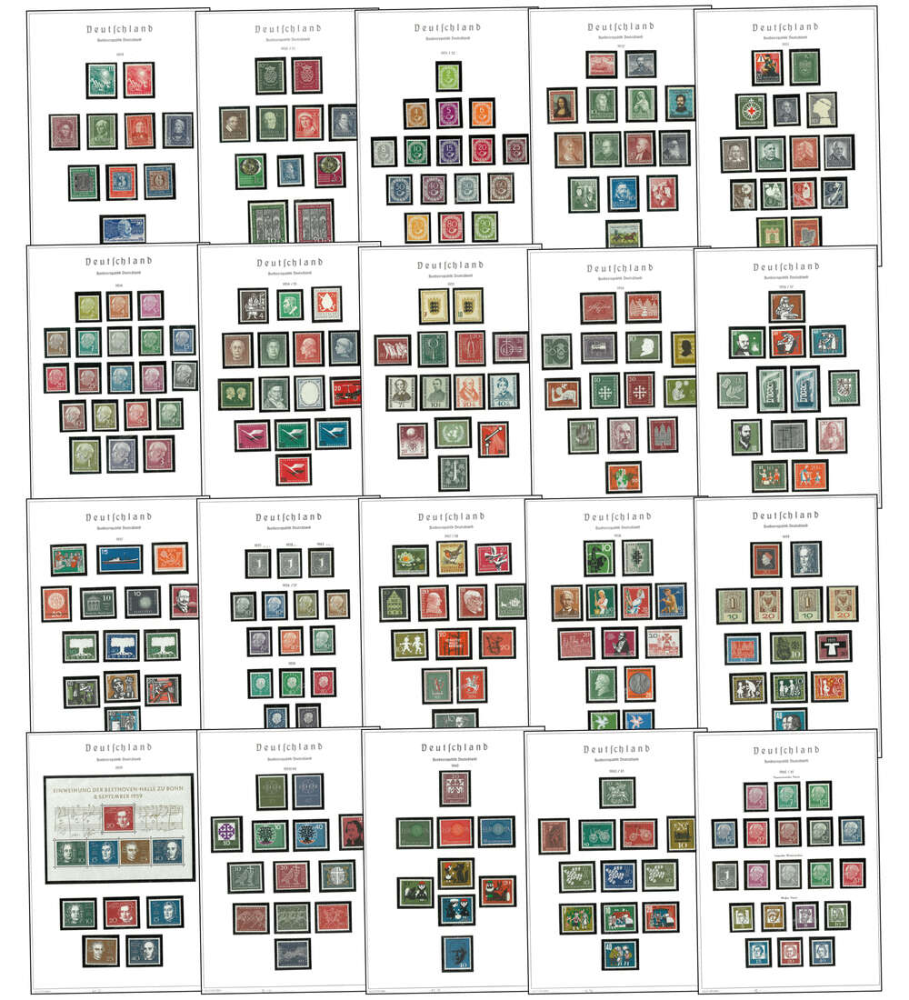 BRD Bund 1949 - 1960 postfrisch ** Komplettkollektion