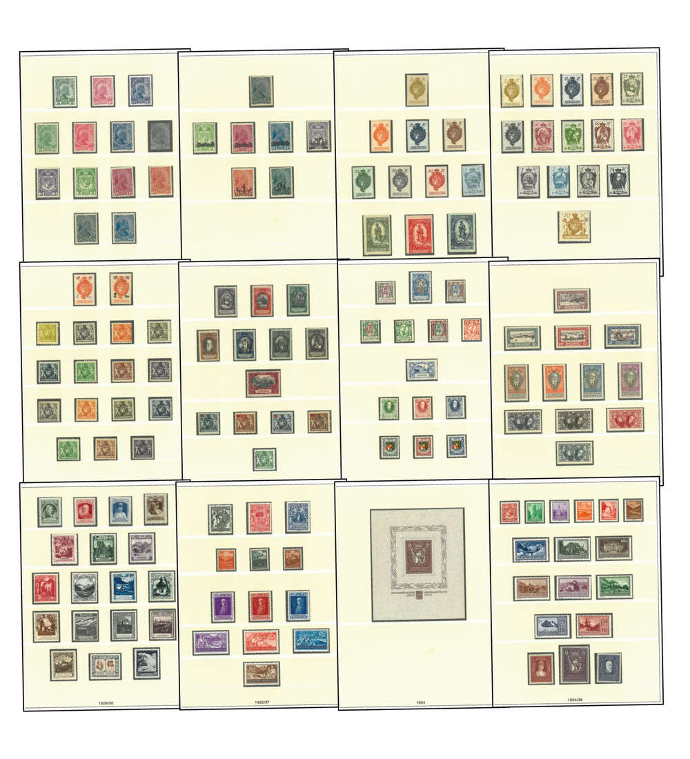 Liechtenstein-Topkollektion 1912 bis 2018 postfrisch **