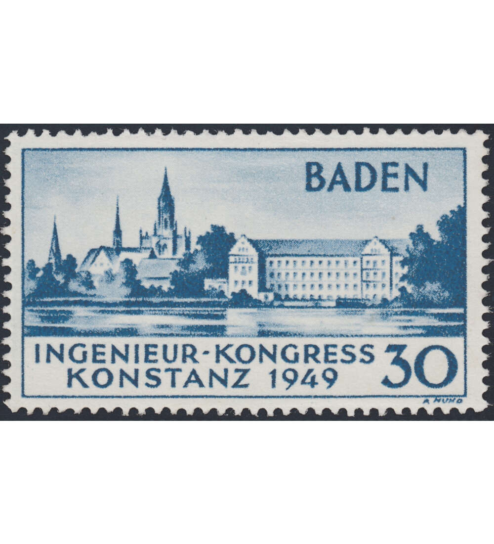 Frz. Zone Baden Nr. 46 II postfrisch ** gepr�ft und signiert