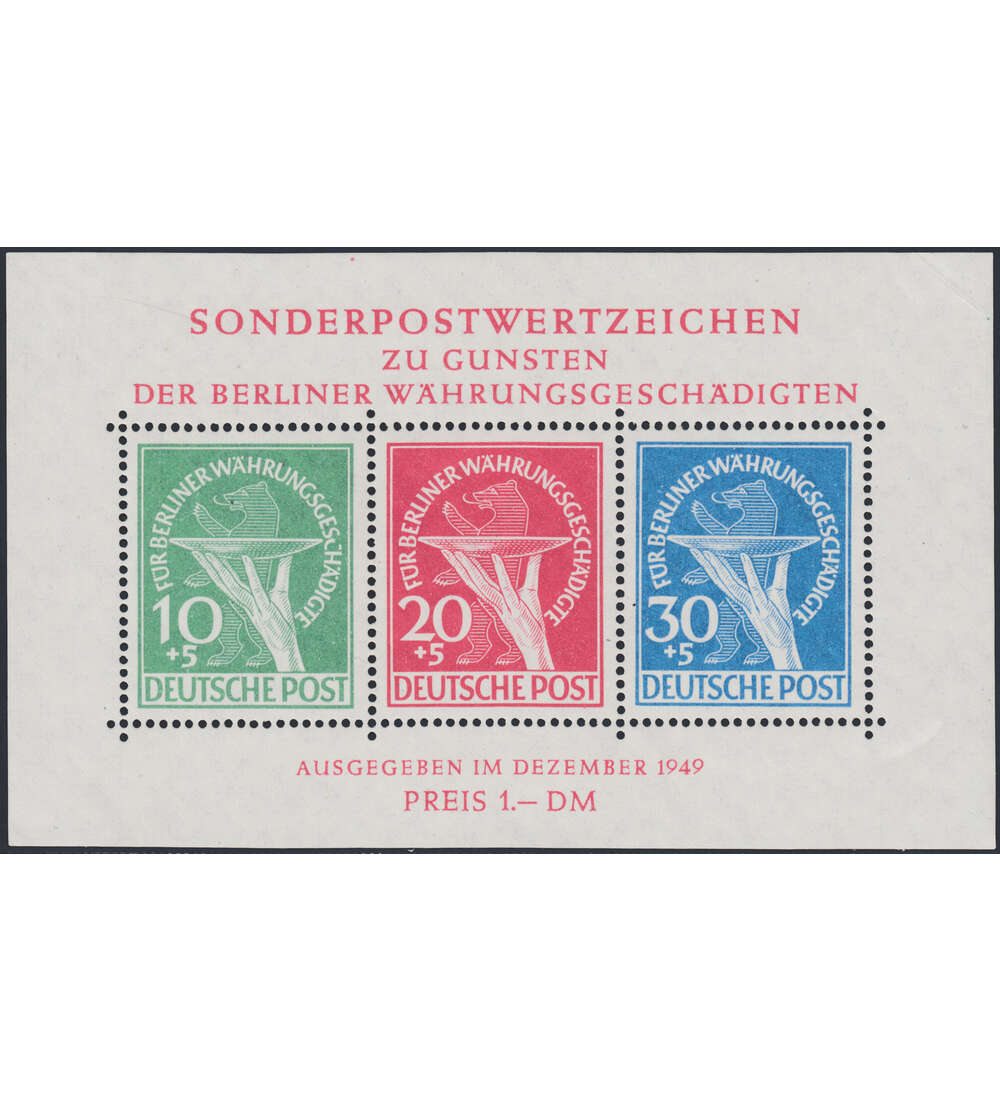 Berlin Block 1 II postfrisch ** mit Plattenf. 68 I und 70 I