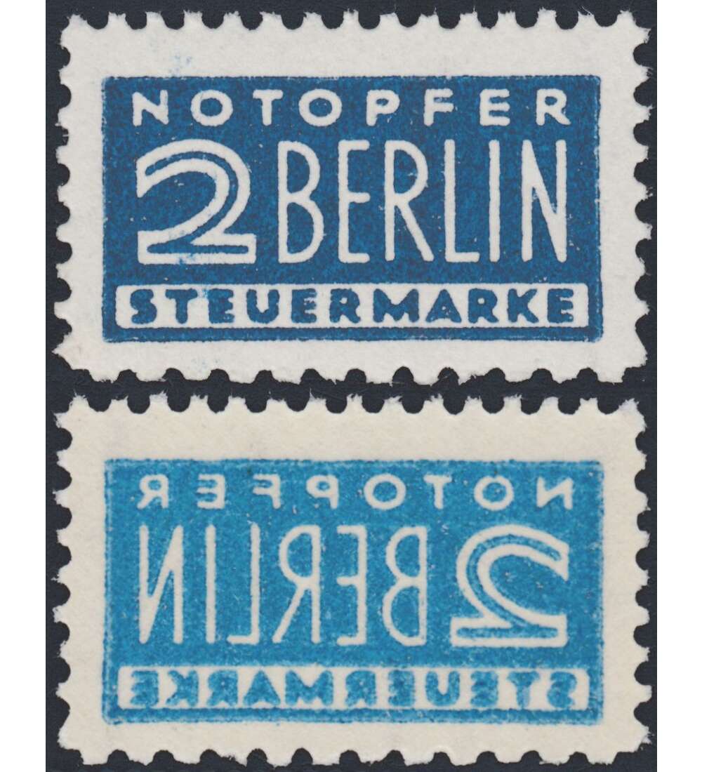 2 Pfennig Notopfer Berlin postfrisch mit Abklatsch