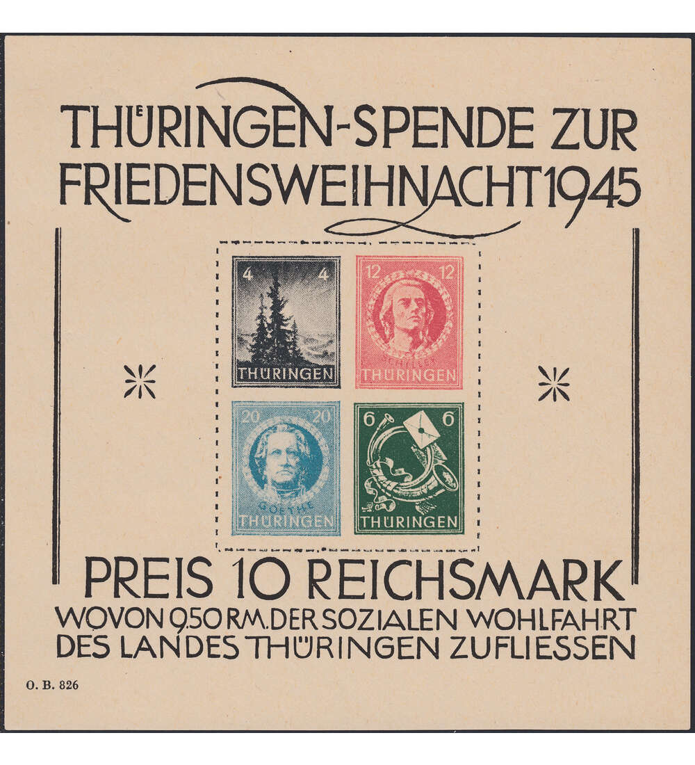 SBZ Block 2 postfrisch ** mit Farbfotoattest