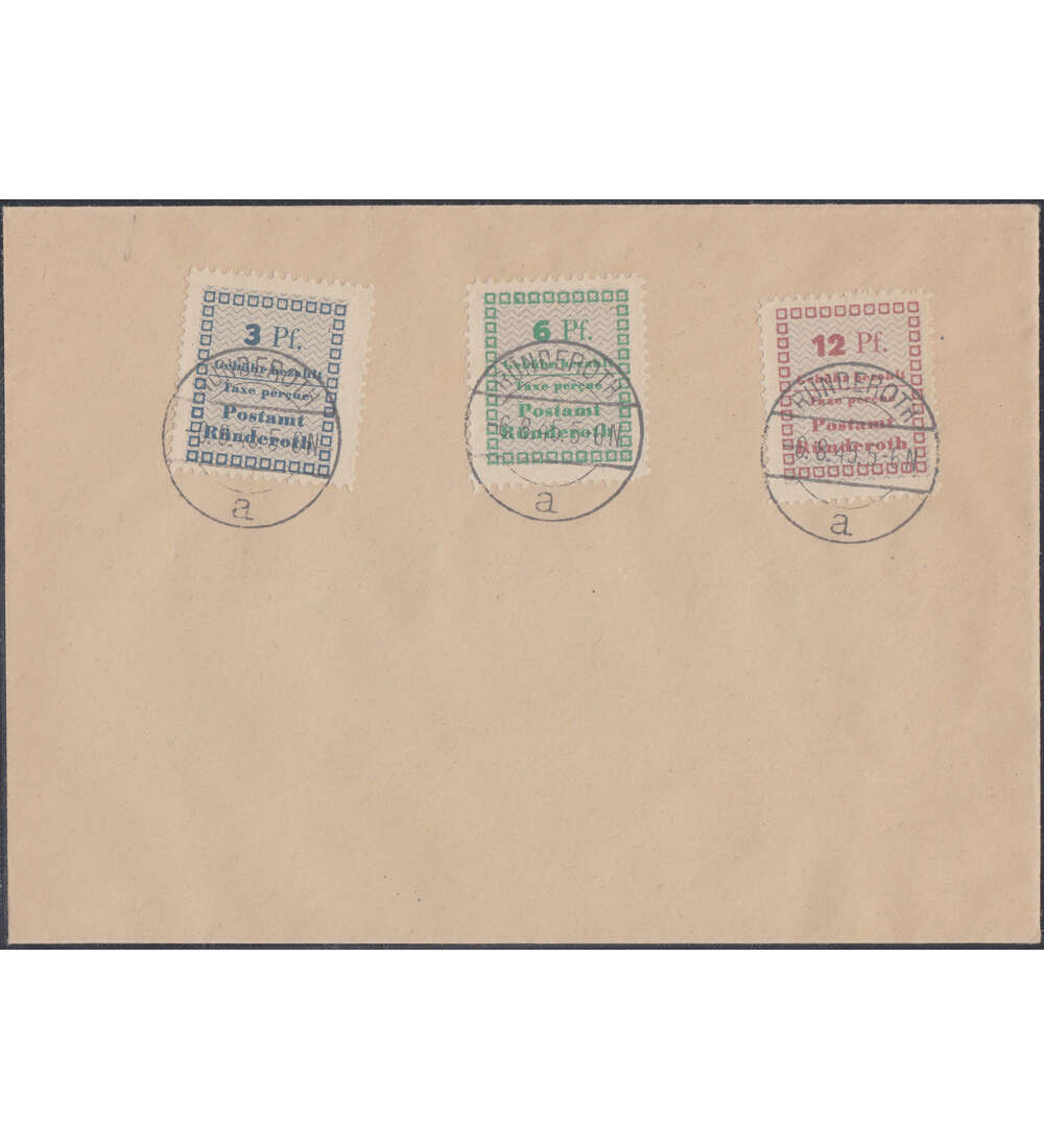 Lokalausgabe Rderoth Nr. 1-3 A auf Brief