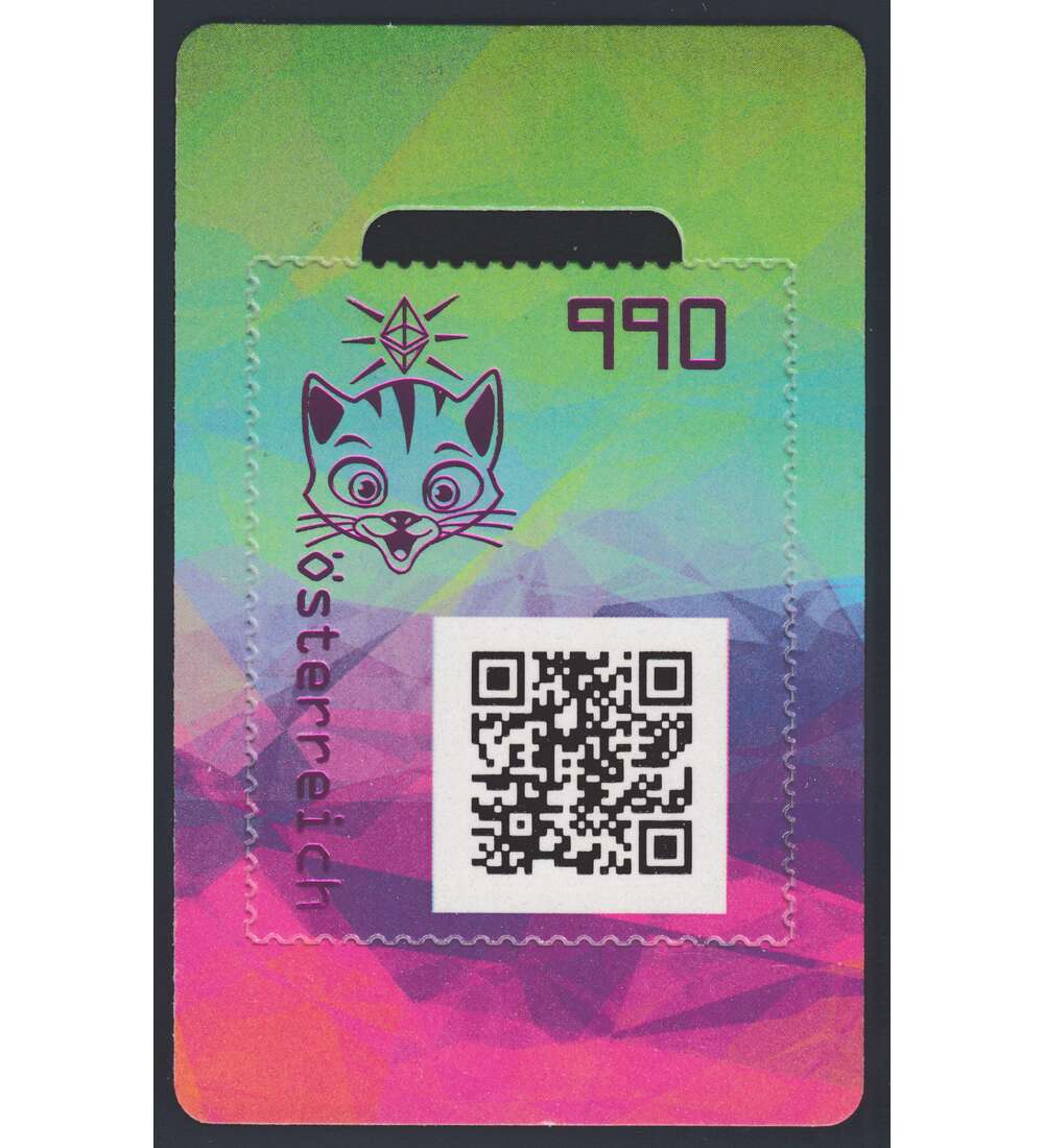 sterreich Cryptomarke postfr. Katze alle 5 Zwillingsfarben