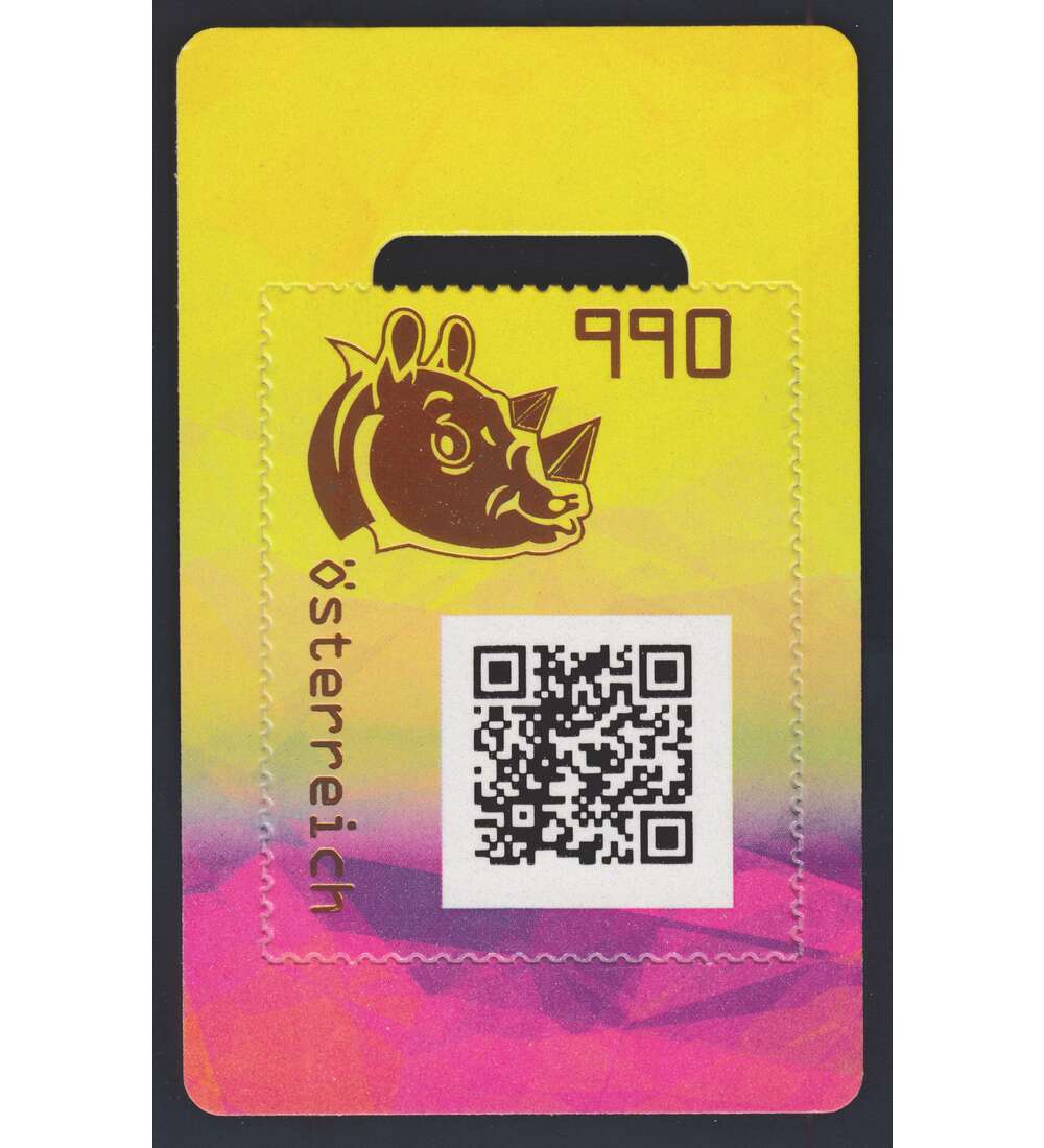 sterreich Cryptomarke postfr. Nashorn alle 5 Zwillingsfarben