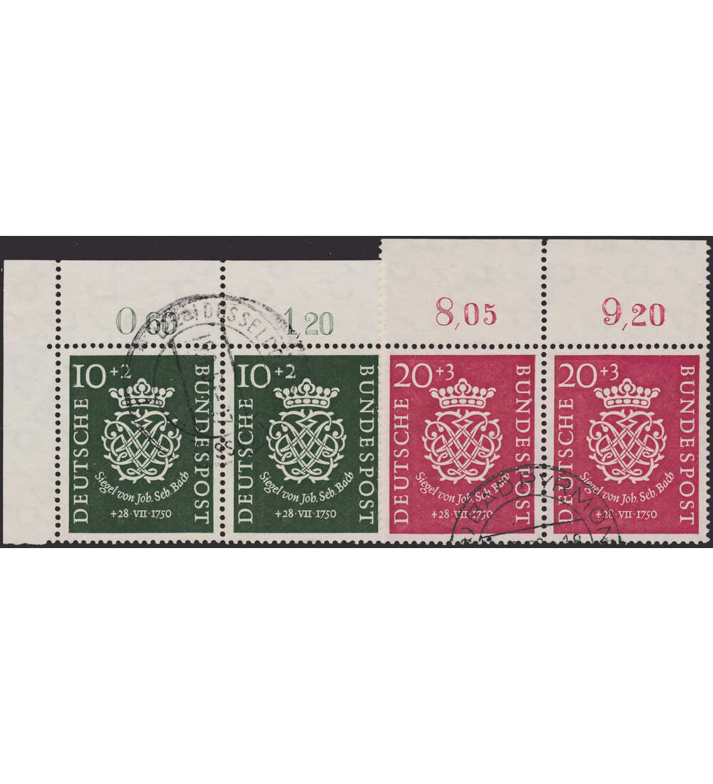 BRD Bund Nr. 111-112 gestempelt auf Briefabschnitten