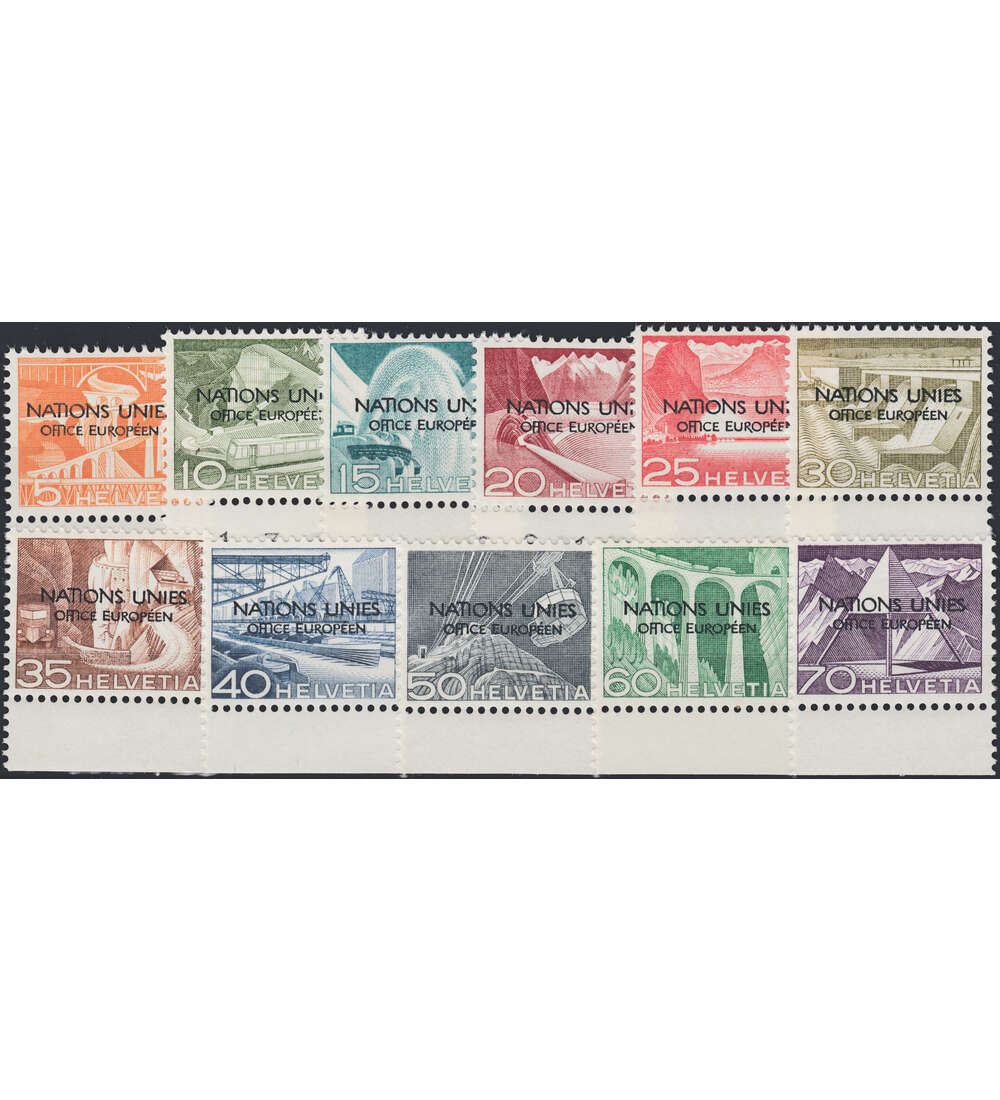 Schweiz Nr. 1-11 III  postfrisch ** Plattenfehler