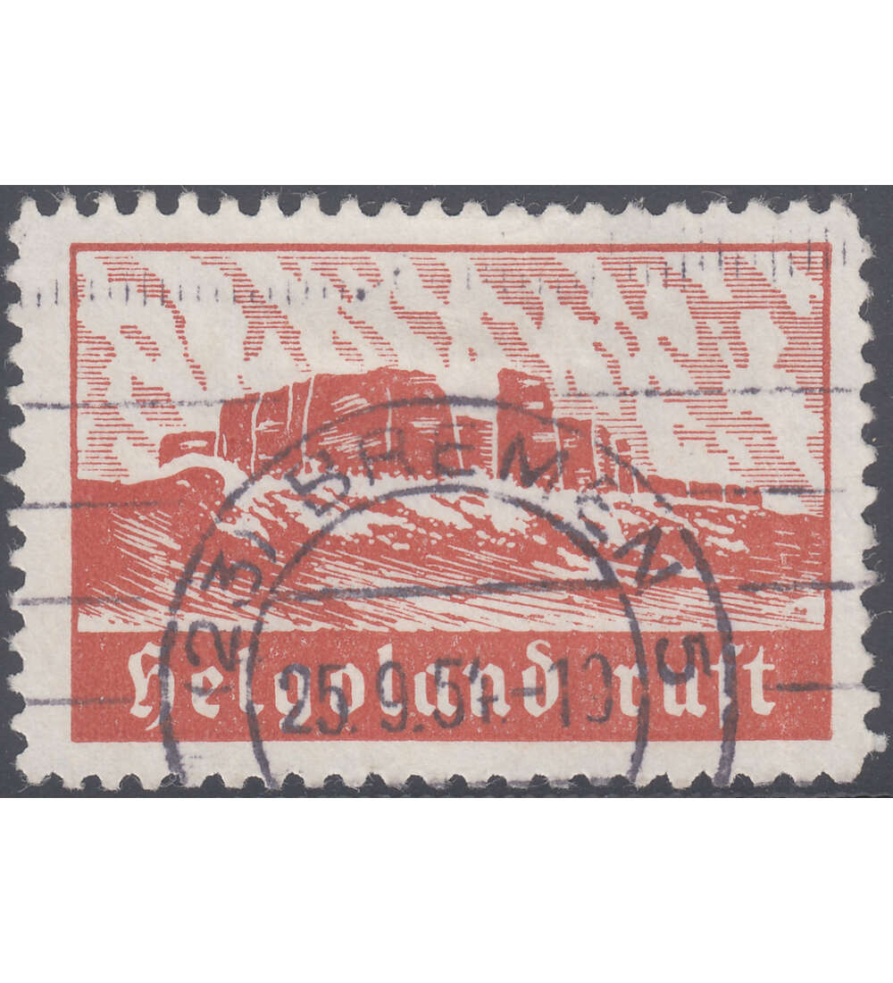Dt. Reich Vignette Helgoland ruft gestempelt