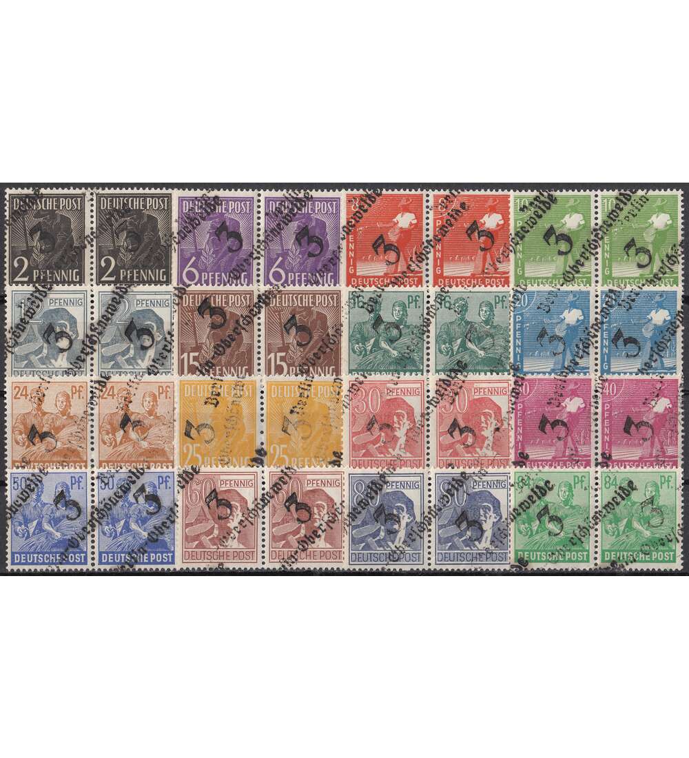 SBZ Handstempel postfrisch ** waagerechte Paare