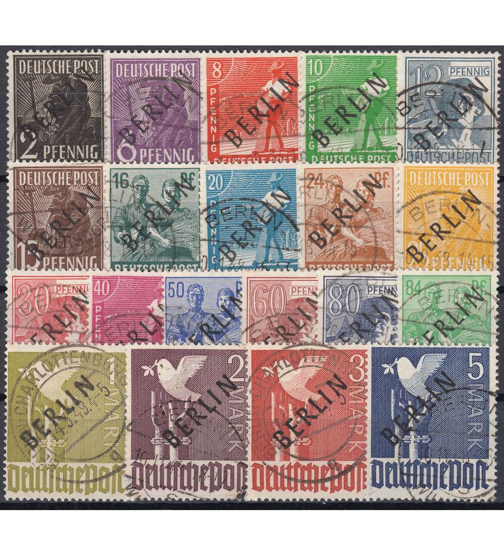 Berlin - Schwarzaufdruck Nr. 1-20 gestempelt