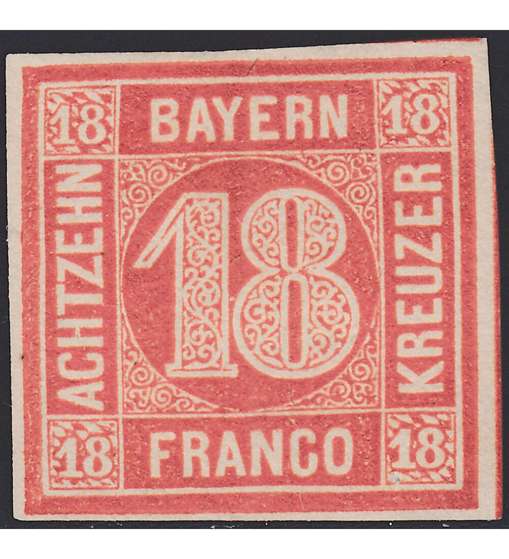 Bayern Nr. 13 a ungestempelt mit Farbfotobefund