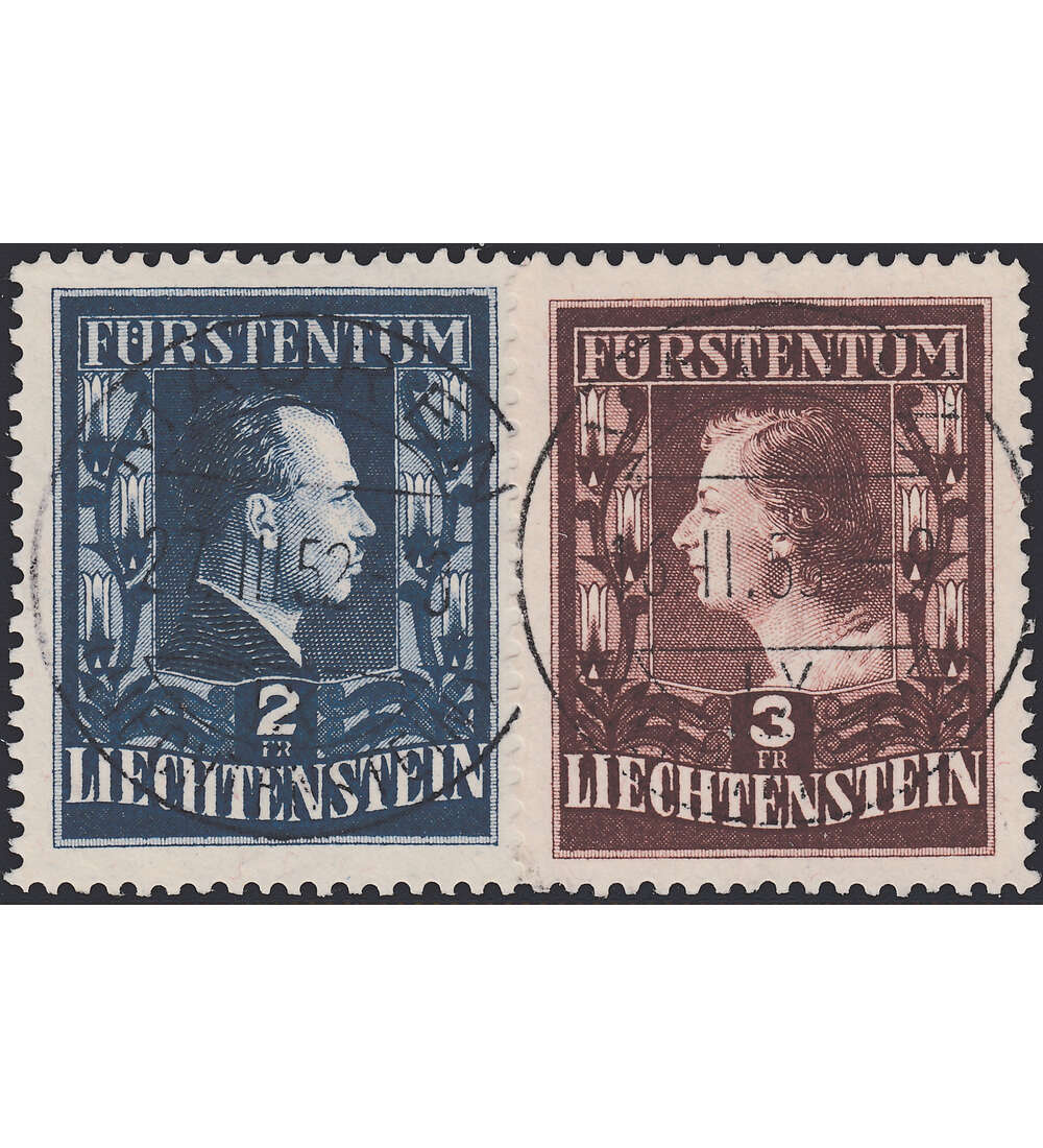 Liechtenstein Nr. 304-305 gestempelt Frstenpaar 1951