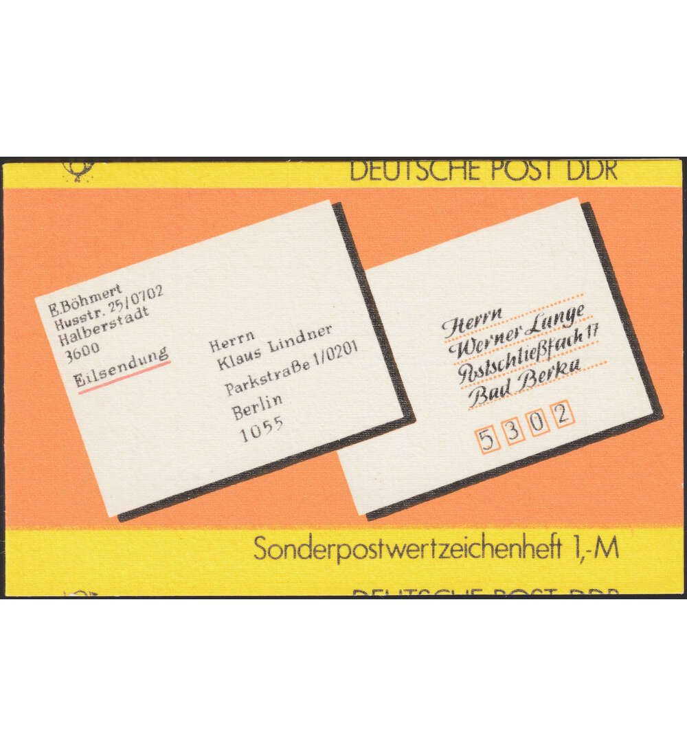 DDR Sondermarkenheft Nr. 34 Verschnitt
