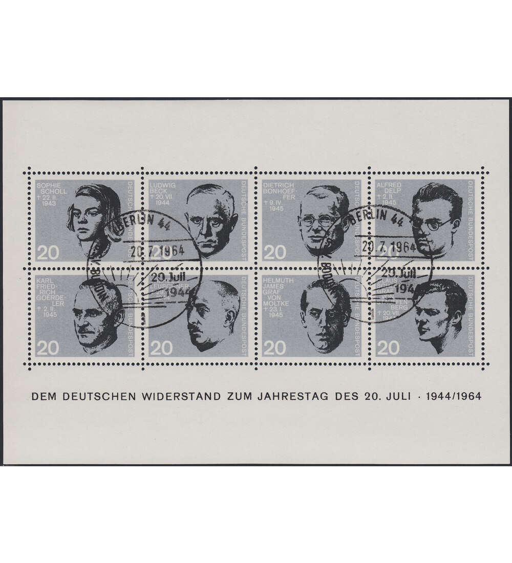 BRD Bund Block 3 mit Berliner Sonderstempel