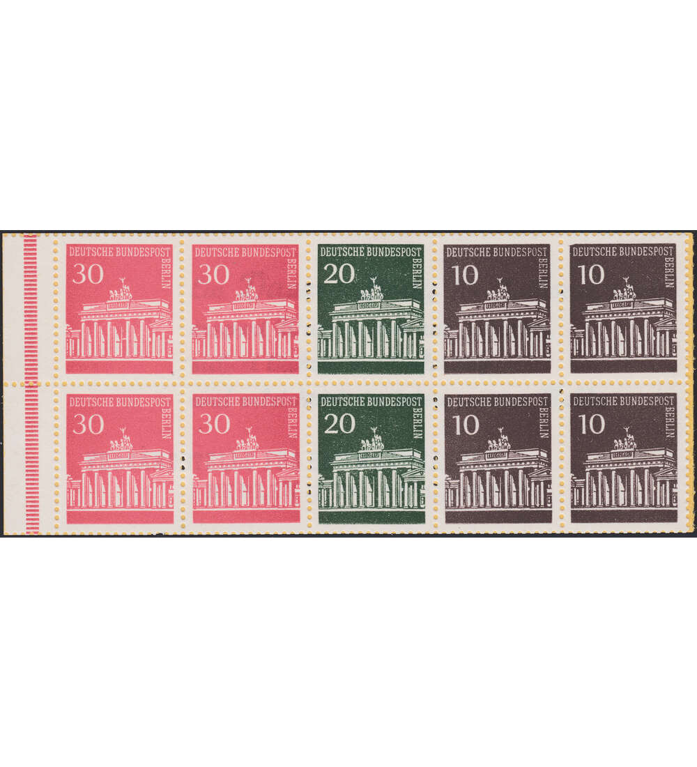 Berlin - Heftchenblatt postfrisch mit Plattenfehler