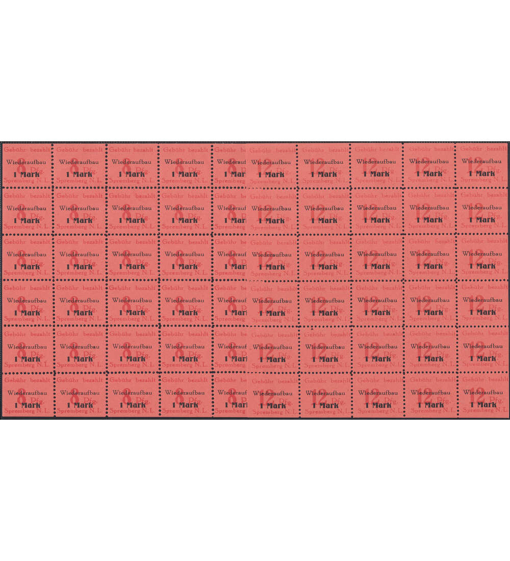 Dt. Lokalausgabe Spremberg Nr. 15 - 16 postfrisch Originalbogen