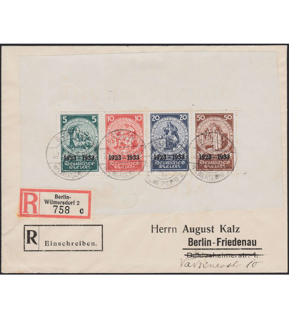 Deutsches Reich Block 2 als Blockausschnitt