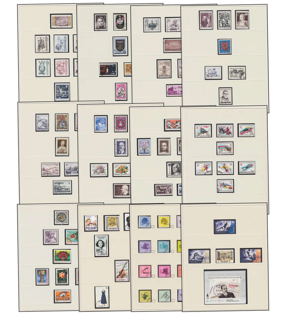 sterreich 1970-2020 Kollektion sauber gestempelt