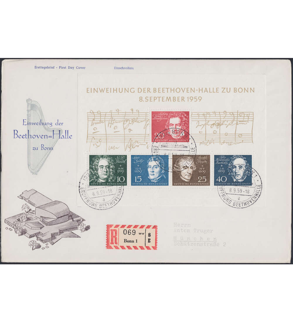 BRD Bund Block 2 auf FDC