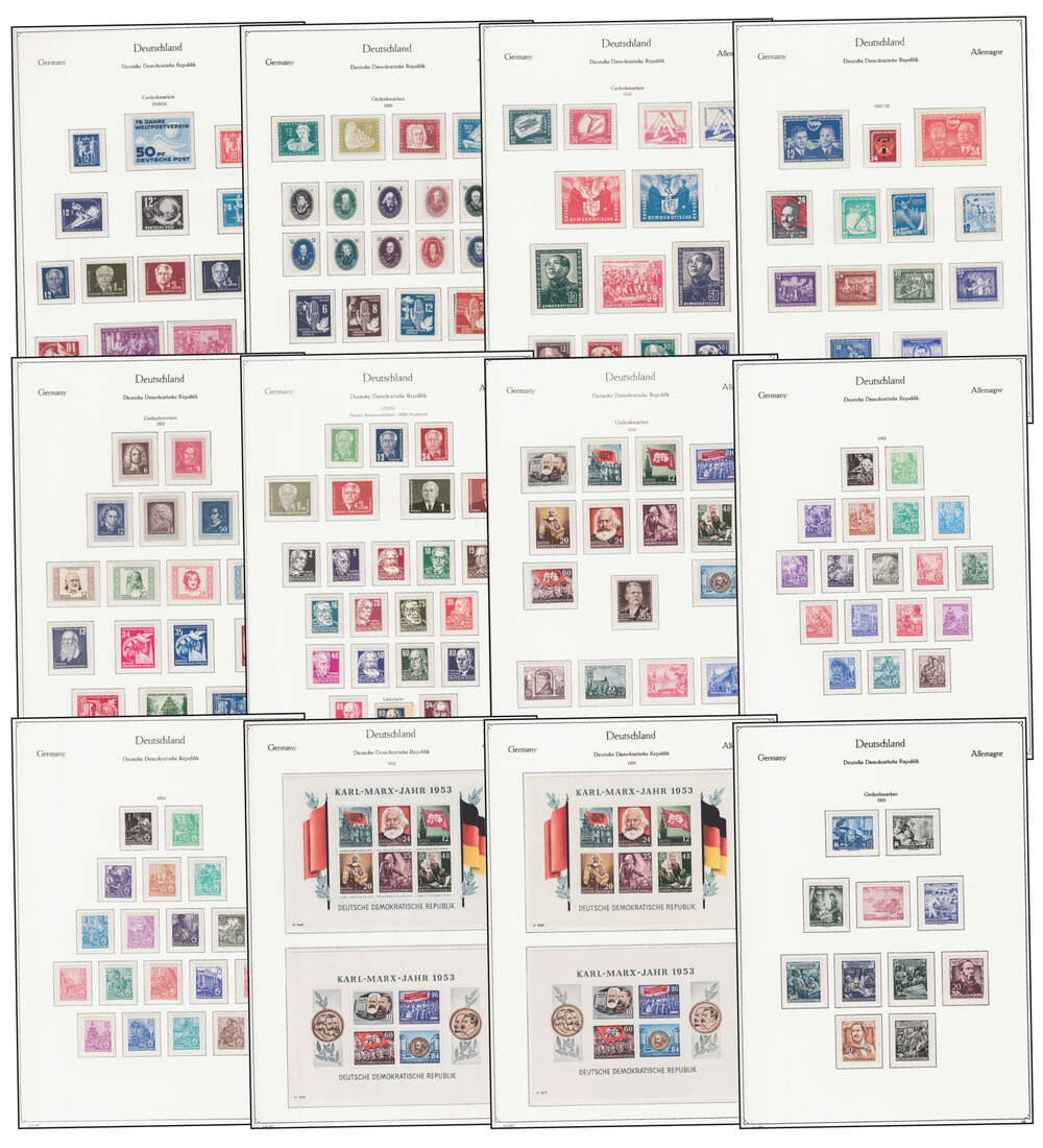 DDR 1949 - 1959 postfrisch ** Komplettsammlung