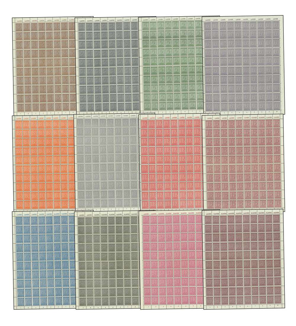 SBZ - Originalbogen postfrisch ** Ziffern 1945