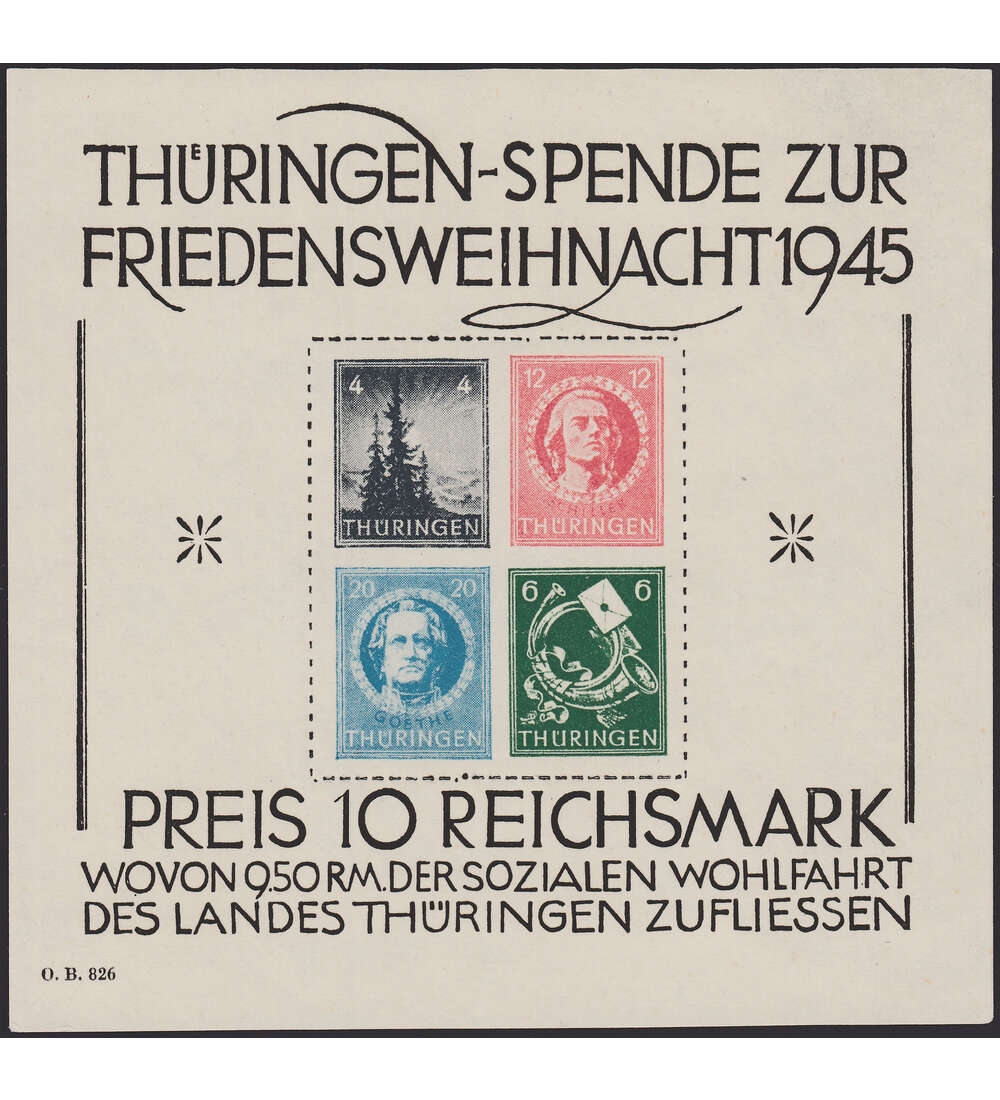 SBZ Block 2 x postfrisch ** mit Farbfotoattest