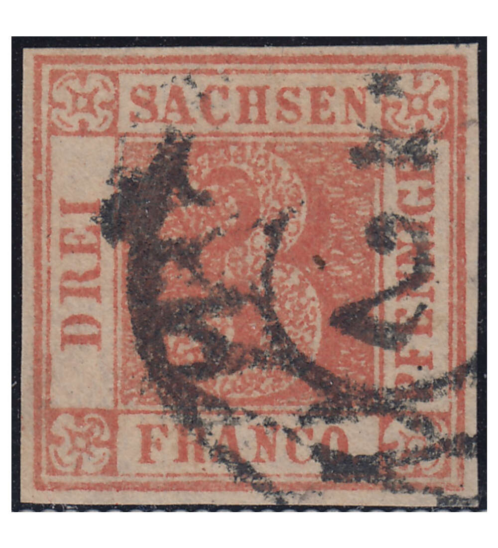 Sachsen Dreier originalgetreue Nachahmung Sperati