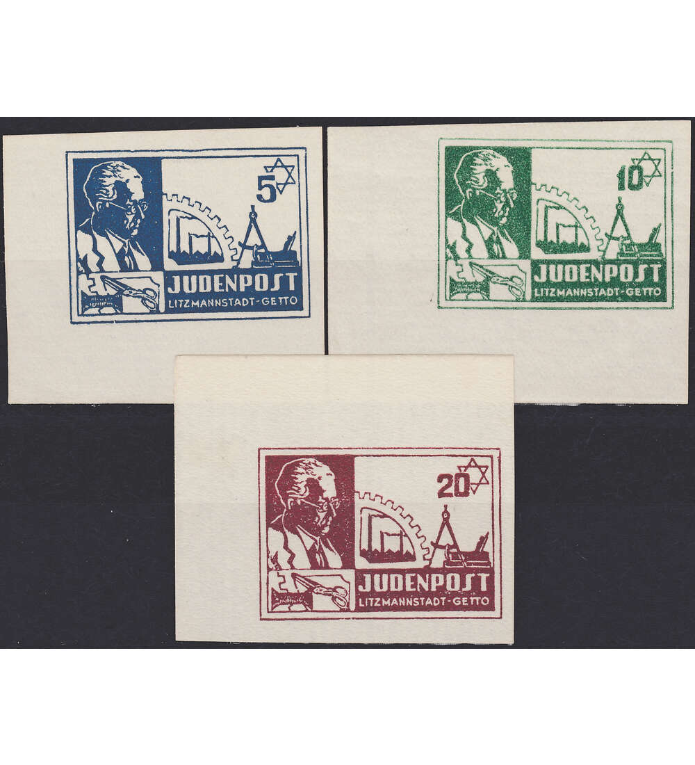 Deutsches Reich Ghetto - Post Nr. III-V ungestempelt