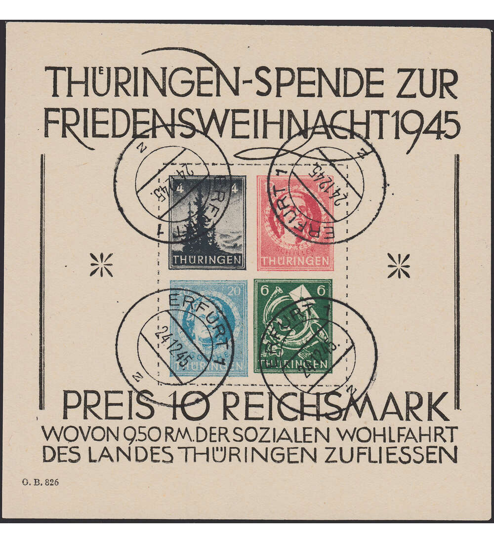 SBZ Block 2 gestempelt Farbfotoattest Strh