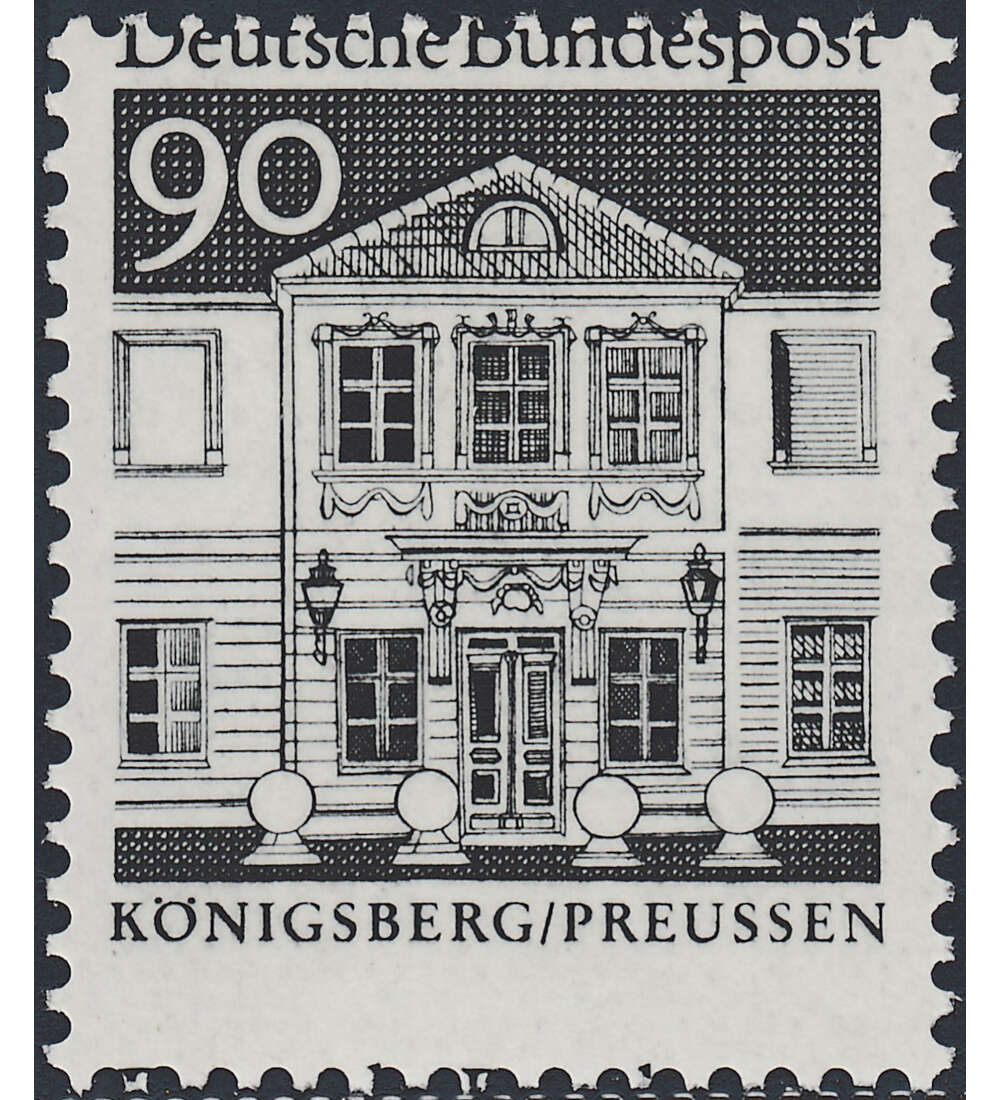 BRD Bund 90 Pfg Ausgabe Bauwerke 1966 Verz�hnung postfrisch **