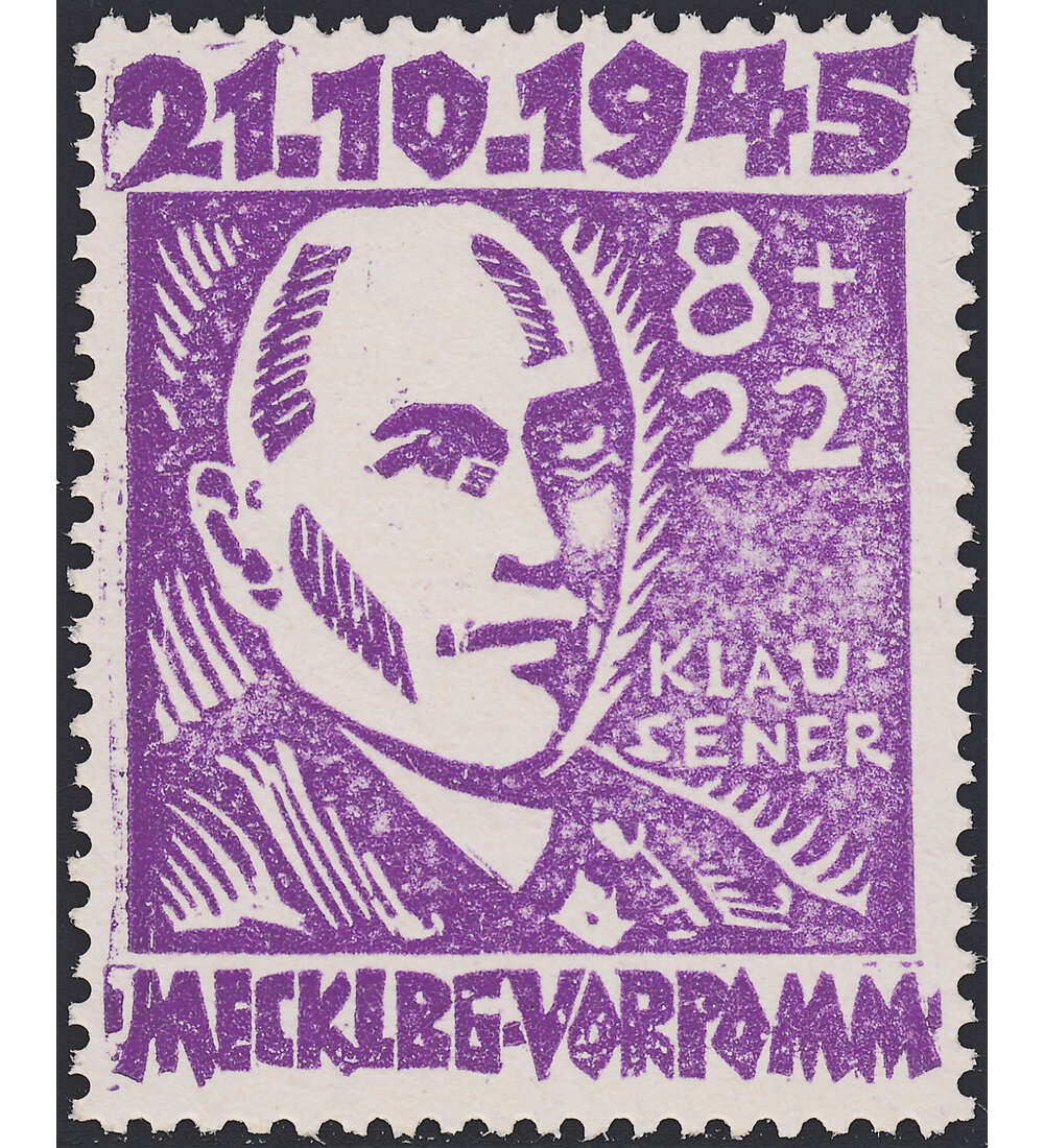 SBZ - Plattenfehler Nr. 21 II postfrisch  Opfer des Faschismus 1945 