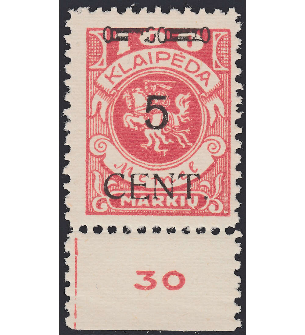 Memel Nr. 180 I postfrischer Plattenfehler