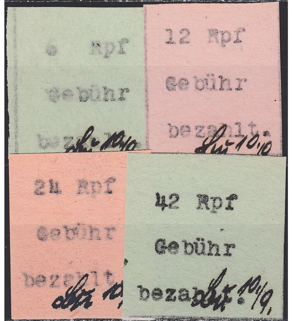 Dt. Lokalausgabe Eckartsberga Nr. 1 - 4 ungestempelt