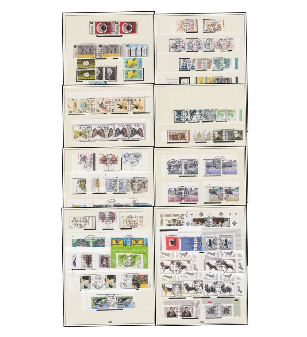 BRD Bund Paare gestempelt von 1982 bis 1995