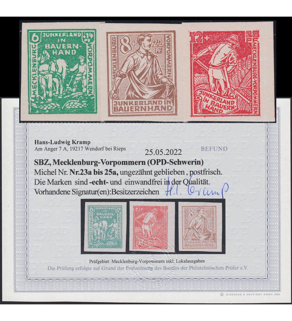 SBZ Nr. 23 - 25 a U postfrisch **