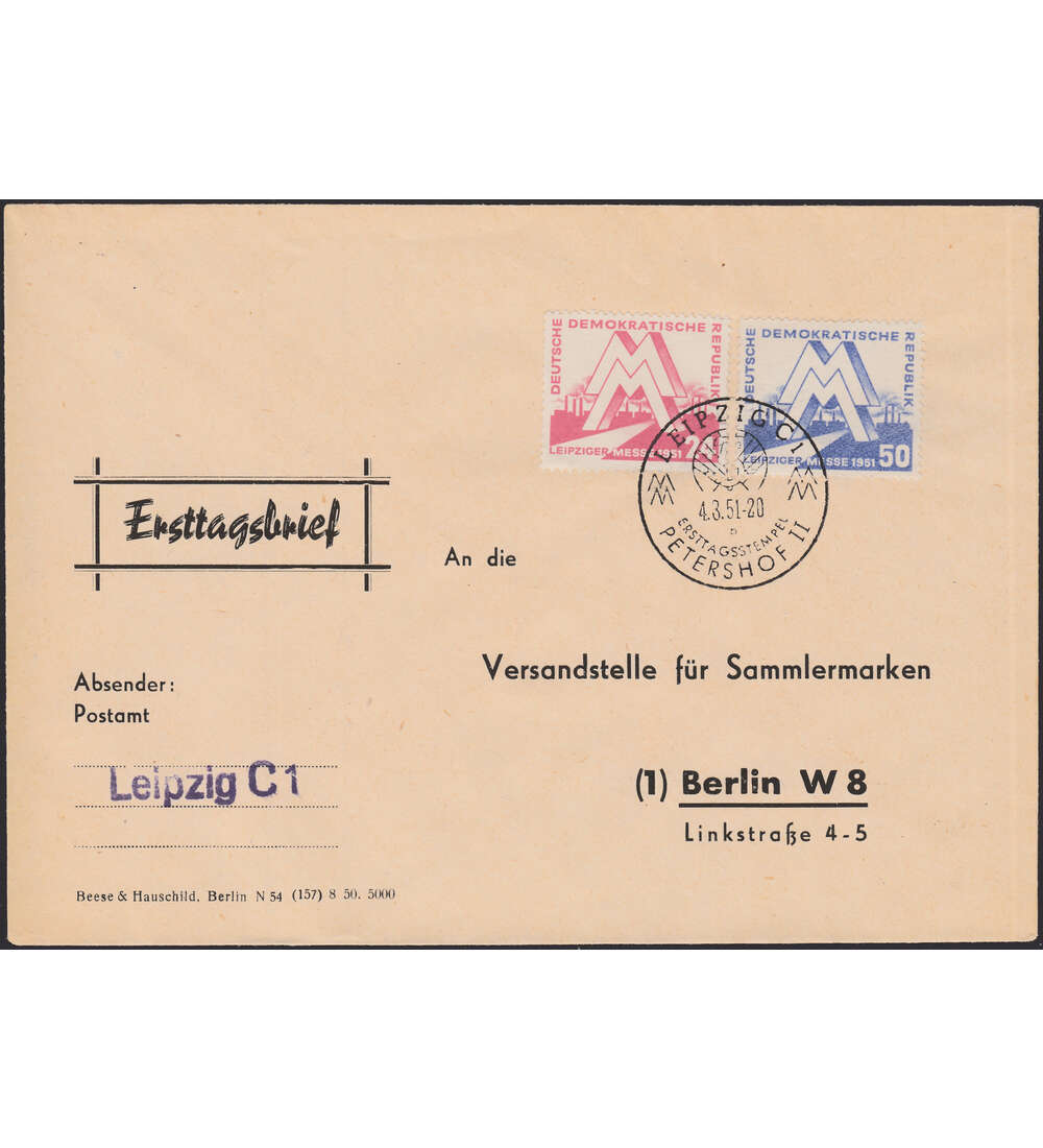 DDR - Ersttagsbrief Nr. 282-283