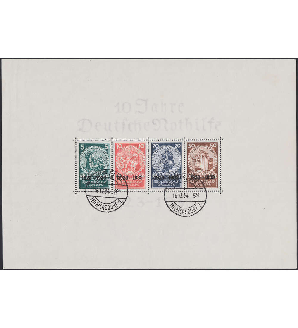 Deutsches Reich Block 2 gestempelt, geprft und signiert