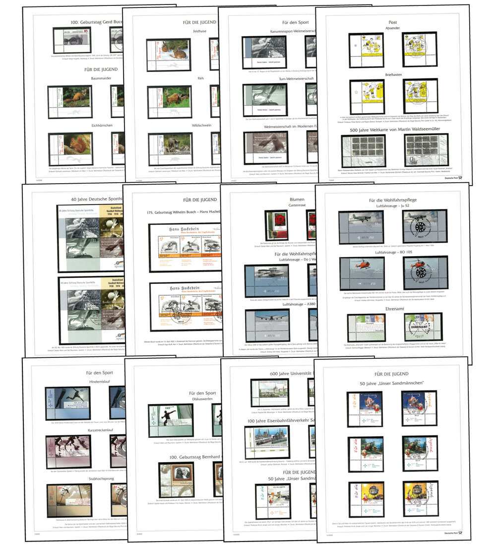BRD Bund Euro-Jahrg�nge 2001-2010 postfrisch und gestempelt